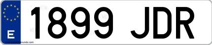 Ejemplo de matrícula española 1899 JDR