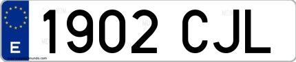 Ejemplo de matrícula española 1902 CJL