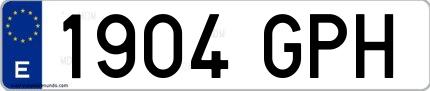 Ejemplo de matrícula española 1904 GPH