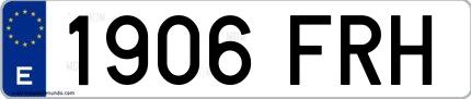Ejemplo de matrícula española 1906 FRH