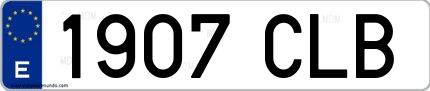 Ejemplo de matrícula española 1907 CLB