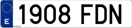 Ejemplo de matrícula española 1908 FDN