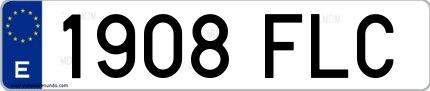 Ejemplo de matrícula española 1908 FLC