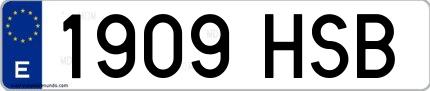 Ejemplo de matrícula española 1909 HSB