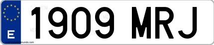 Ejemplo de matrícula española 1909 MRJ
