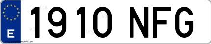 Ejemplo de matrícula española 1910 NFG