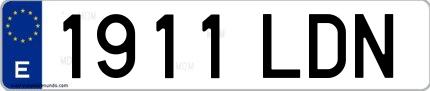 Ejemplo de matrícula española 1911 LDN