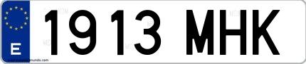 Ejemplo de matrícula española 1913 MHK