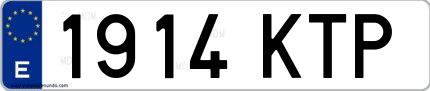 Ejemplo de matrícula española 1914 KTP