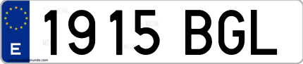 Ejemplo de matrícula de coche ordinaria 1915 BGL