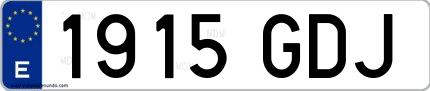 Ejemplo de matrícula española 1915 GDJ