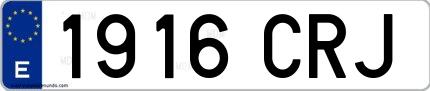 Ejemplo de matrícula española 1916 CRJ