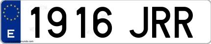 Ejemplo de matrícula española 1916 JRR