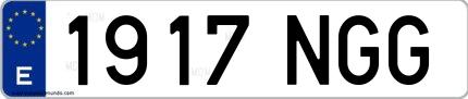 Ejemplo de matrícula española 1917 NGG