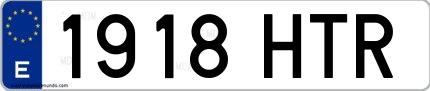 Ejemplo de matrícula española 1918 HTR
