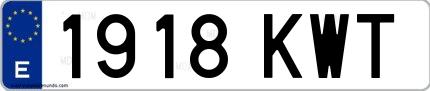 Ejemplo de matrícula española 1918 KWT