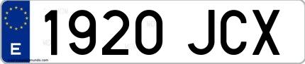 Ejemplo de matrícula española 1920 JCX