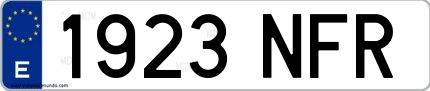 Ejemplo de matrícula española 1923 NFR