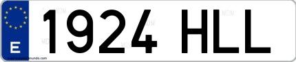 Ejemplo de matrícula española 1924 HLL