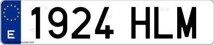 Ejemplo de matrícula española 1924 HLM