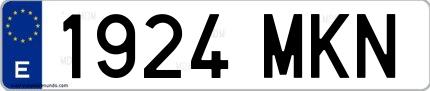 Ejemplo de matrícula española 1924 MKN