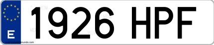 Ejemplo de matrícula española 1926 HPF