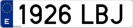 Ejemplo de matrícula española 1926 LBJ