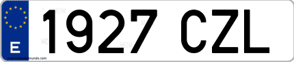 Ejemplo de matrícula de coche ordinaria 1927 CZL