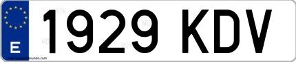 Ejemplo de matrícula española 1929 KDV