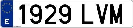 Ejemplo de matrícula española 1929 LVM