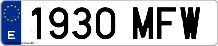 Ejemplo de matrícula española 1930 MFW