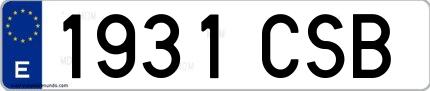 Ejemplo de matrícula española 1931 CSB