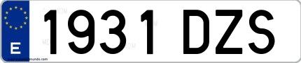 Ejemplo de matrícula española 1931 DZS