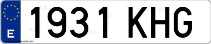 Ejemplo de matrícula española 1931 KHG