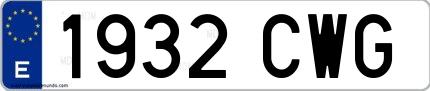 Ejemplo de matrícula española 1932 CWG