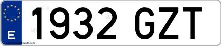 Ejemplo de matrícula española 1932 GZT