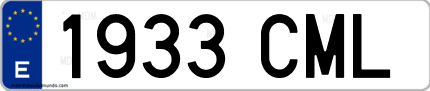 Ejemplo de matrícula de coche ordinaria 1933 CML