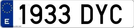 Ejemplo de matrícula española 1933 DYC