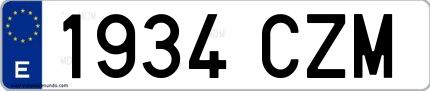 Ejemplo de matrícula española 1934 CZM