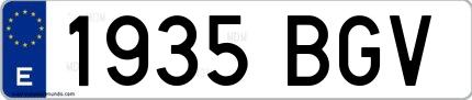 Ejemplo de matrícula española 1935 BGV