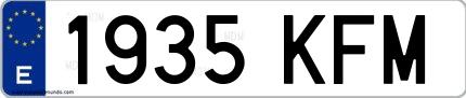 Ejemplo de matrícula española 1935 KFM