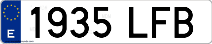 Ejemplo de matrícula de coche ordinaria 1935 LFB