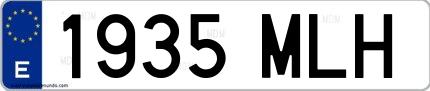 Ejemplo de matrícula española 1935 MLH
