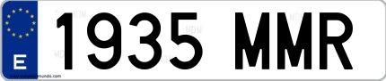 Ejemplo de matrícula española 1935 MMR