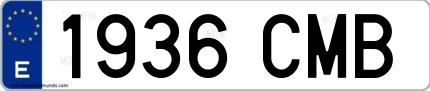 Ejemplo de matrícula española 1936 CMB
