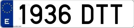 Ejemplo de matrícula española 1936 DTT