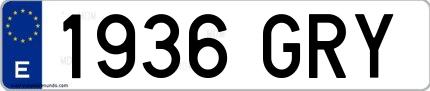 Ejemplo de matrícula española 1936 GRY