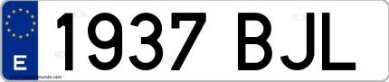 Ejemplo de matrícula española 1937 BJL