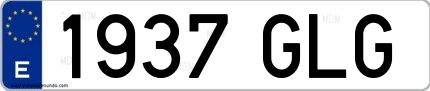 Ejemplo de matrícula española 1937 GLG