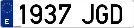 Ejemplo de matrícula española 1937 JGD
